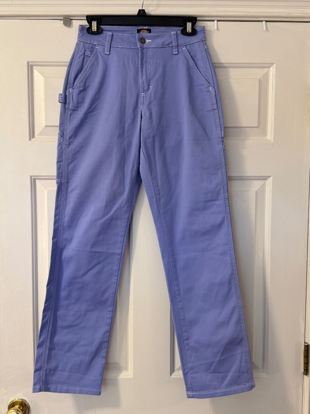 Dickies Women's Relaxed Fit Contrast Stitch Carpenter Pants Pastel Lavender 25R